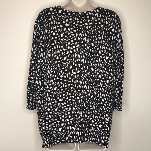 Designers Originals Leopard Print Button Front Cardigan Sweater Womens Size 1X - Picture 5 of 11